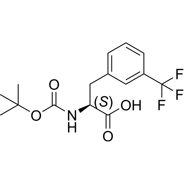 (S)-3-((tert-Butoxycarbonyl)amino)-3-(3-(trifluoromethyl)phenyl)propanoic acid Structure