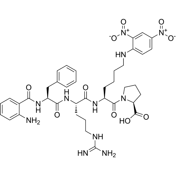 Abz-FR-K(Dnp)-P-OH Structure