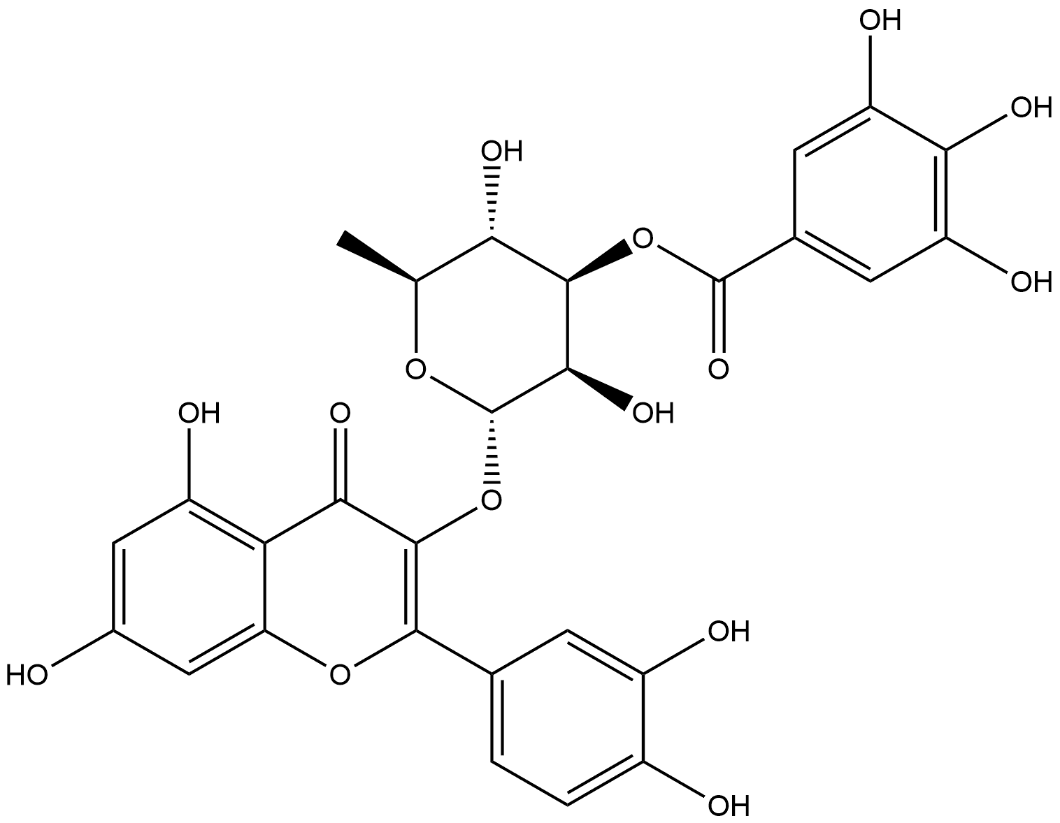 3''-Galloylquercitrin Structure