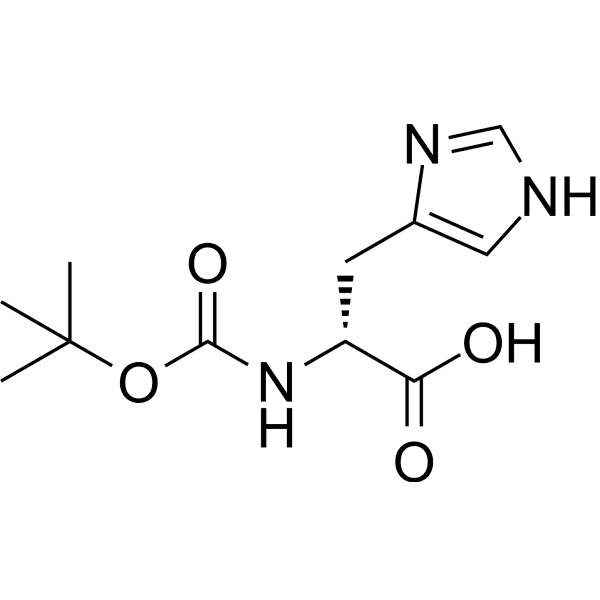 (tert-Butoxycarbonyl)-D-histidine Structure