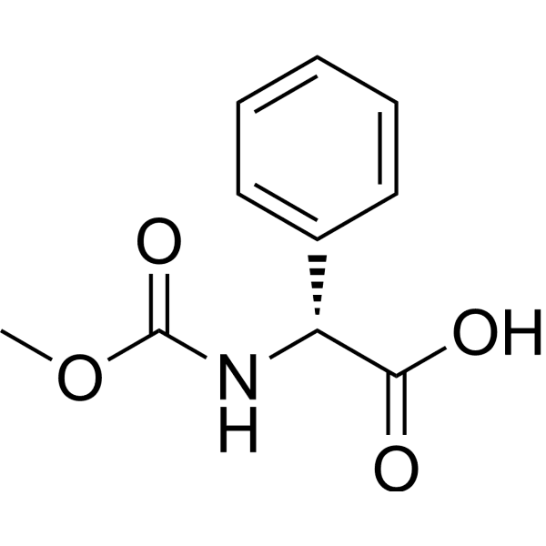 (R)-2-((Methoxycarbonyl)amino)-2-phenylacetic acid Structure