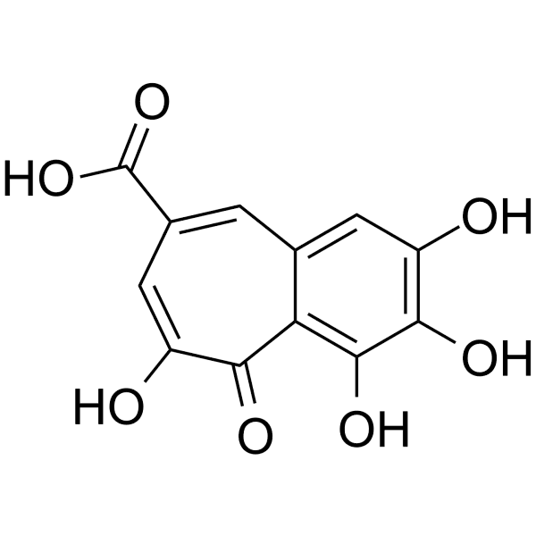 Purpurogallin carboxylic acid Structure