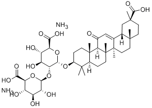 Monoammonium glycyrrhizinate Structure