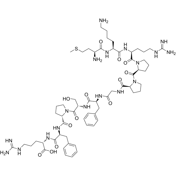 Methionyl-Lysyl-Bradykinin Structure