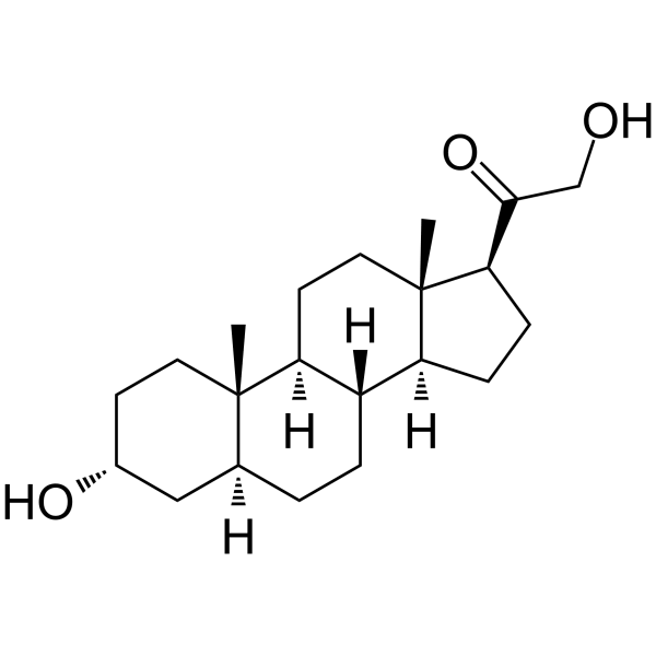 3α,21-Dihydroxy-5α-pregnan-20-one Structure