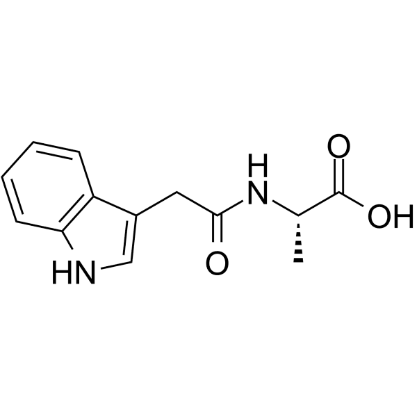 N-(3-Indolylacetyl)-L-alanine Structure