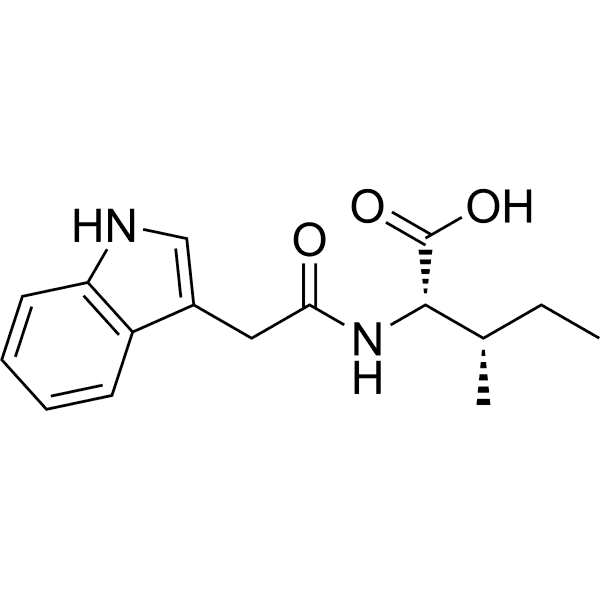N-(3-Indolylacetyl)-L-isoleucine Structure