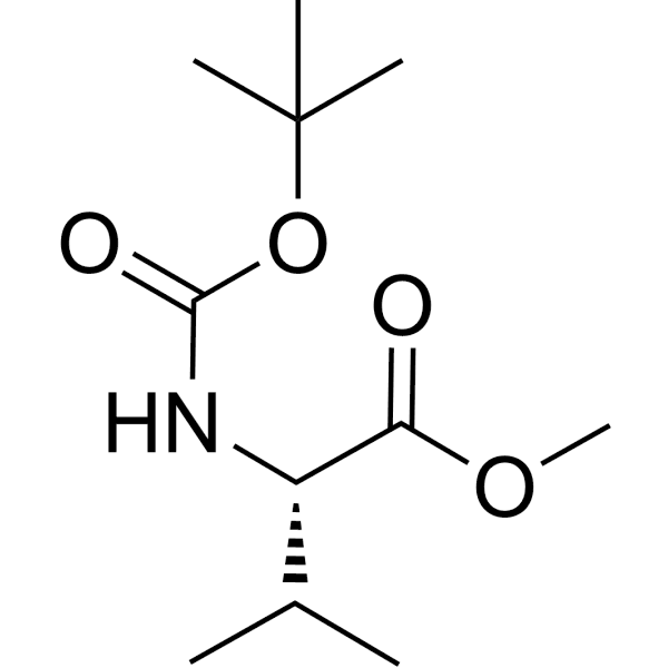 (S)-Methyl 2-((tert-butoxycarbonyl)amino)-3-methylbutanoate Structure