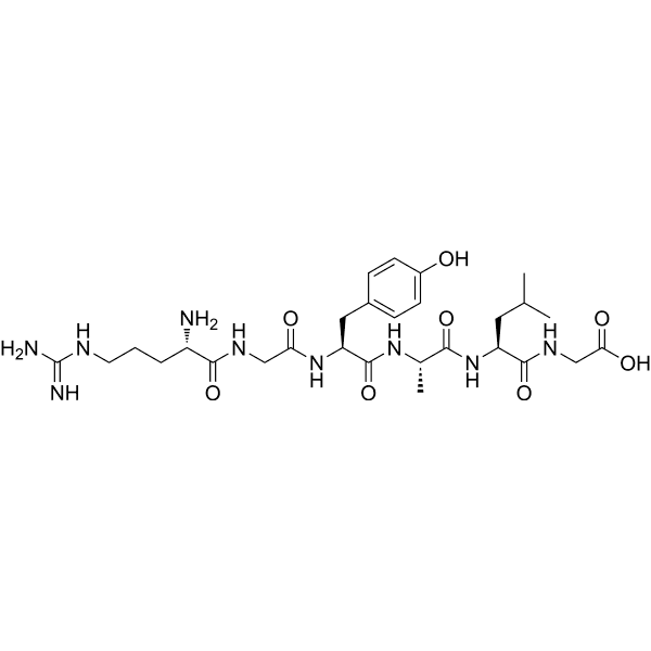 H-Arg-Gly-Tyr-Ala-Leu-Gly-OH Structure