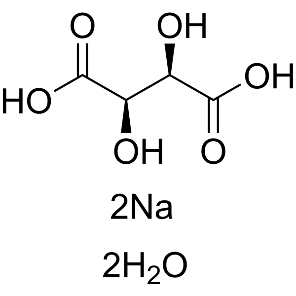 Tartaric acid disodium dihydrate Structure