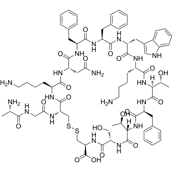 (D-Trp8, D-Cys14)-Somatostatin-14 Structure