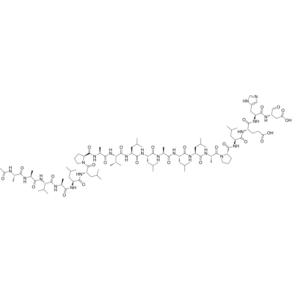 Ac-AAVALLPAVLLALLAP-LEHD-CHO Structure