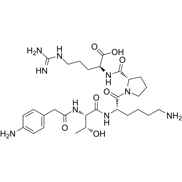 p-Aminophenylacetyl-tuftsin Structure