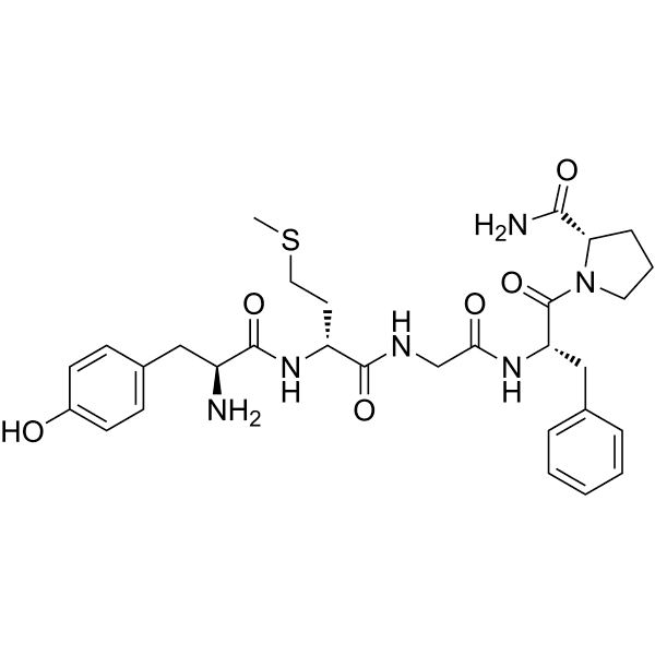 (D-Met2, Pro5)-Enkephalinamide Structure