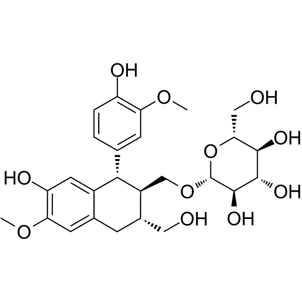 (+)-Isolariciresinol 9'-O-glucoside Structure