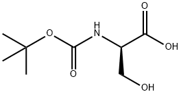 (tert-Butoxycarbonyl)-D-serine Structure