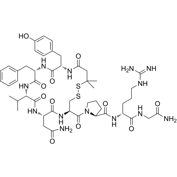[Deamino-Pen1, Val4, D-Arg8]-vasopressin Structure