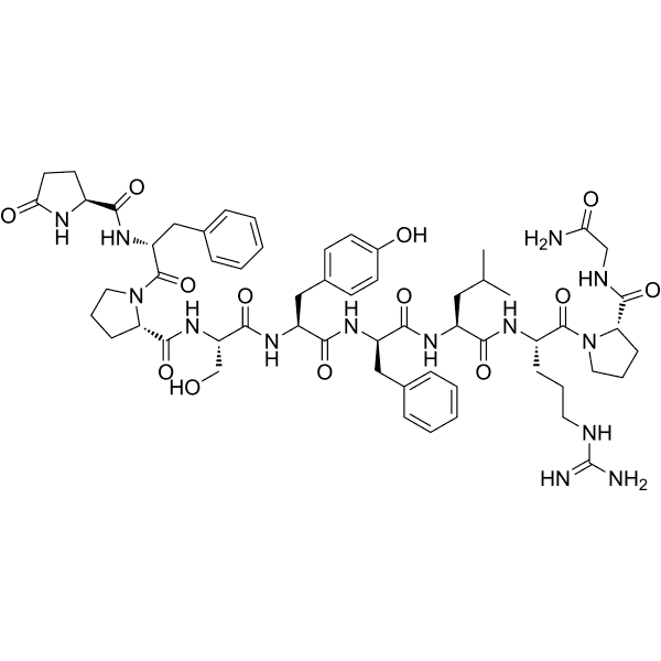 [D-Phe2, 6, Pro3]-LH-RH Structure