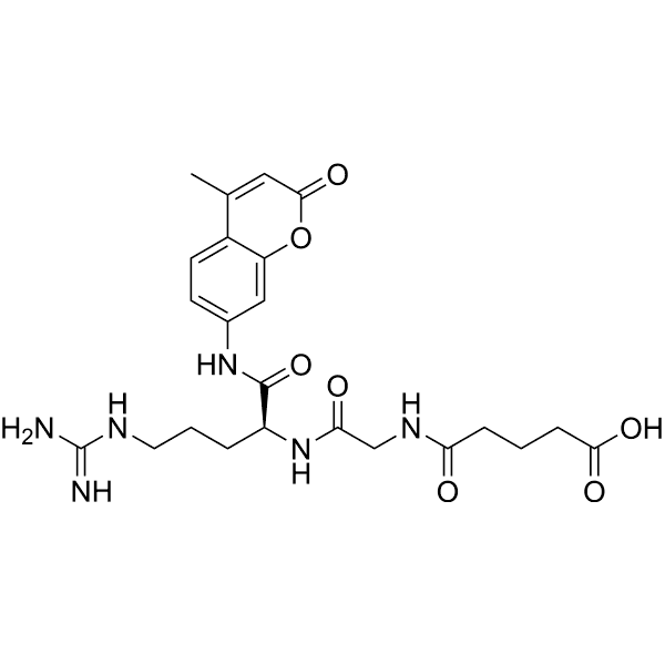 Glutaryl-Gly-Arg-AMC Structure