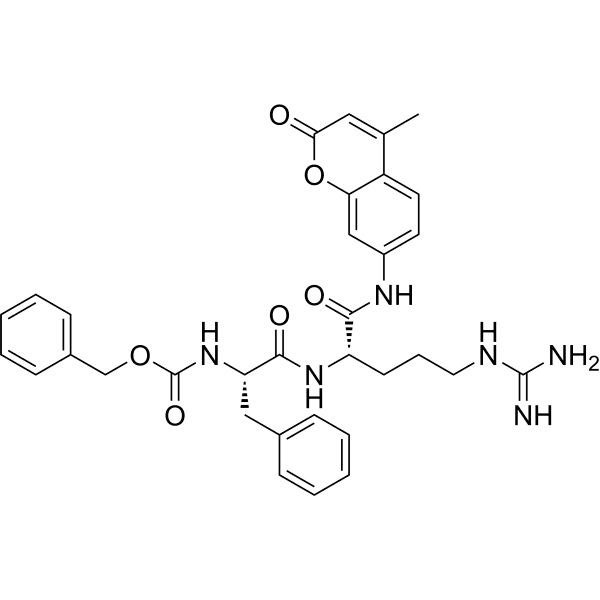 N-CBZ-Phe-Arg-AMC Structure