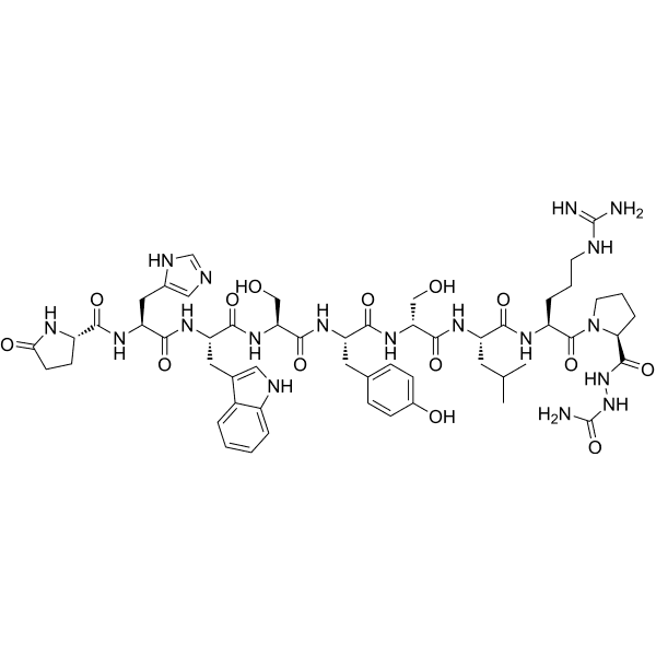 (D-Ser6, Azagly10)-LHRH Structure