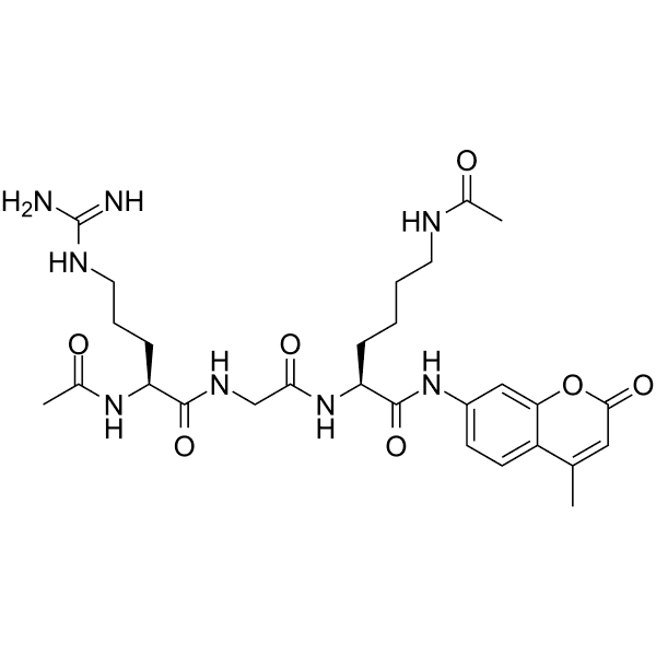 Ac-Arg-Gly-Lys(Ac)-AMC Structure