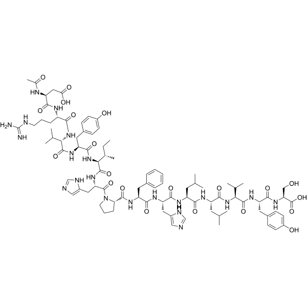 Acetyl angiotensinogen (1-14), porcine Structure