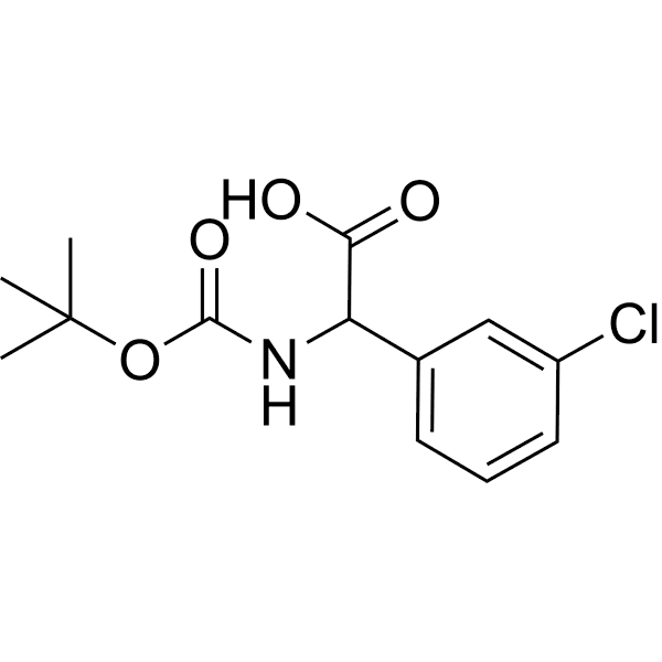 [(tert-butoxycarbonyl)amino](3-chlorophenyl)acetic acid Structure