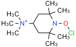 N,N,N,2,2,6,6-heptamethylpiperidinyloxy-4-ammonium chloride Structure