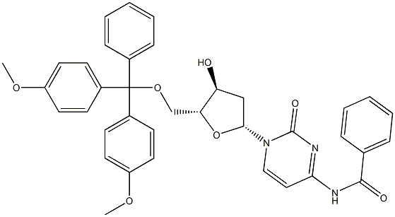 N4-Benzoyl-5'-O-(4,4'-dimethoxytrityl)-2'-deoxycytidine Structure
