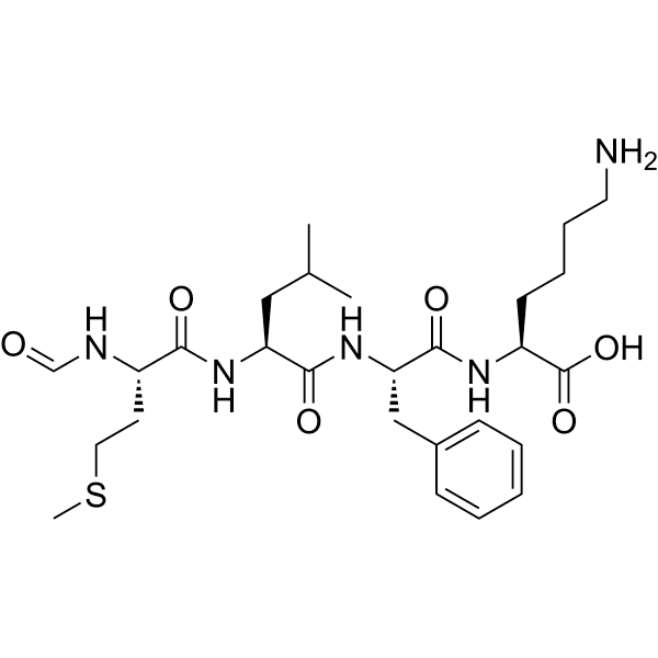 N-Formyl-Met-Leu-Phe-Lys Structure