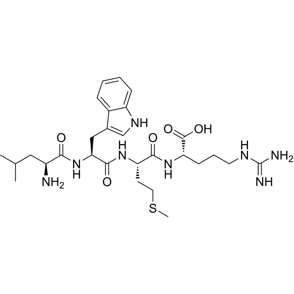 H-Leu-Trp-Met-Arg-OH Structure