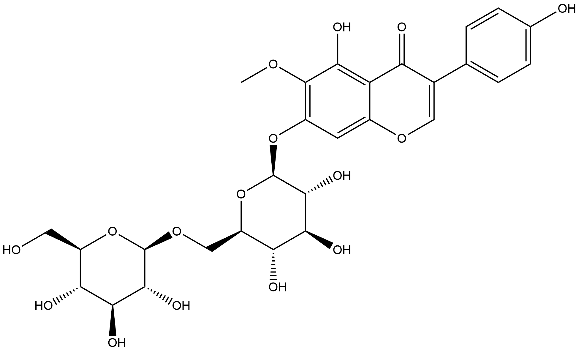 Tectorigenin 7-O-gentiobioside Structure