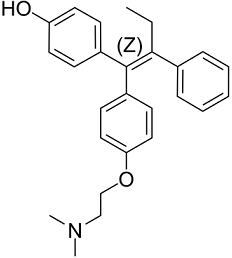 4-Hydroxytamoxifen Structure