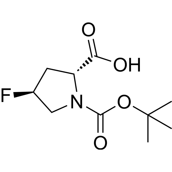 (4S)-1-Boc-4-fluoro-D-proline Structure