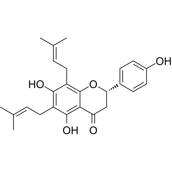 6,8-Diprenylnaringenin Structure