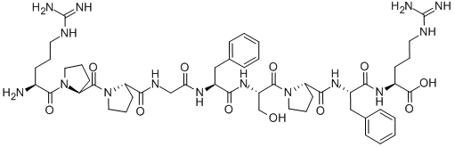 Bradykinin Acetate Structure