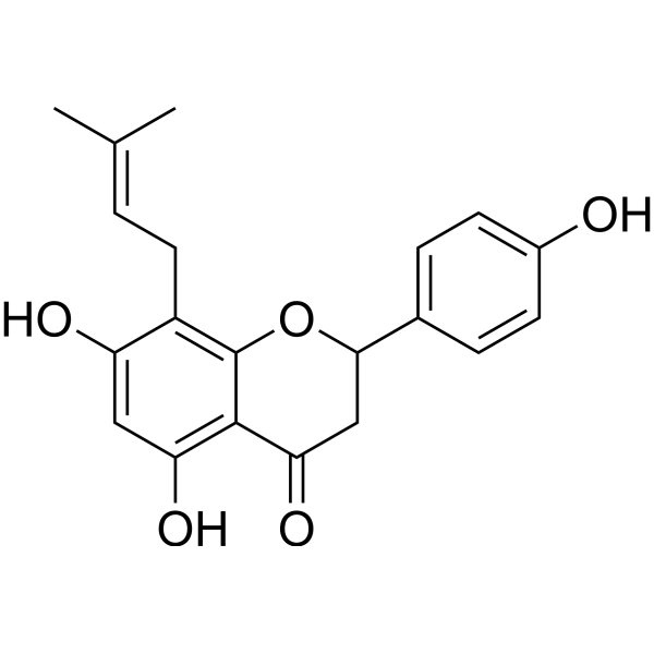 (±)-8-Prenylnaringenin Structure