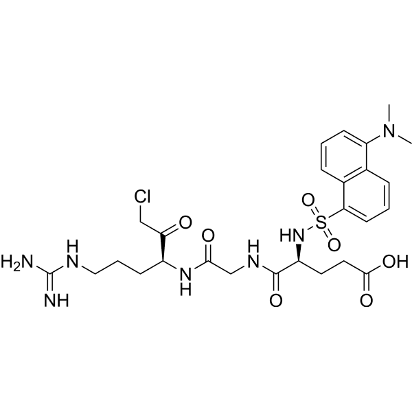 Dansyl-Glu-Gly-Arg-Chloromethylketone Structure