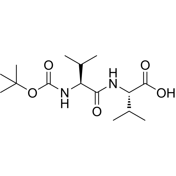 (tert-Butoxycarbonyl)-L-valyl-L-valine Structure