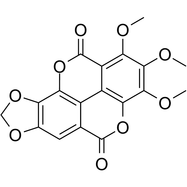 1,2,3-Tri-O-methyl-7,8-methyleneflavellagic acid Structure