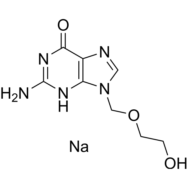 Acyclovir sodium Structure