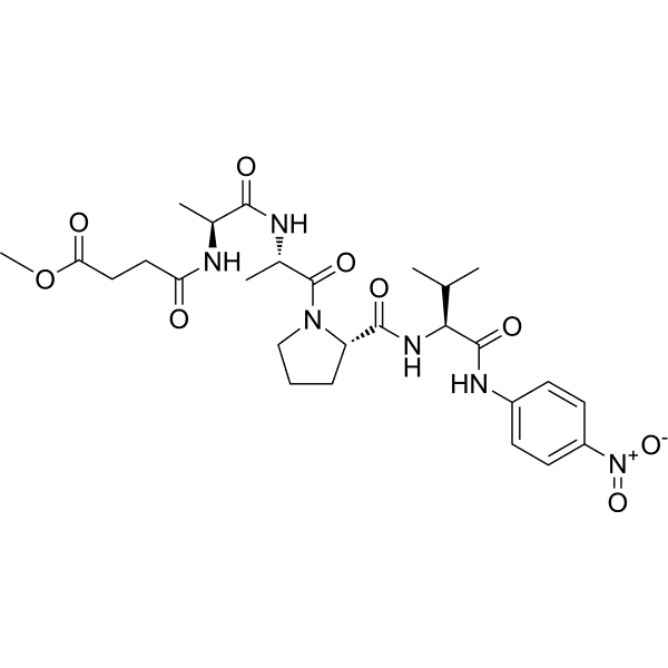 MeOSuc-Ala-Ala-Pro-Val-pNA Structure