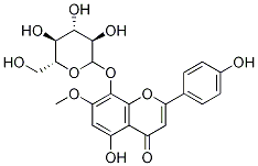 5,8,4'-Trihydroxy-7-methoxyflavone 8-O-glucoside Structure