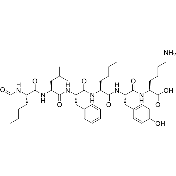 N-Formyl-Nle-Leu-Phe-Nle-Tyr-Lys Structure