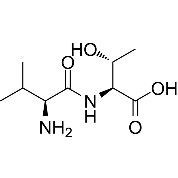 (2S, 3R)-2-((S)-2-Amino-3-methylbutanamido)-3-hydroxybutanoic acid Structure