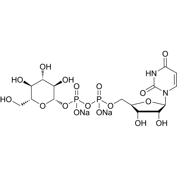 UDP-β-D-glucose disodium Structure