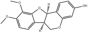 3-Hydroxy-9,10-dimethoxyptercarpan  Structure