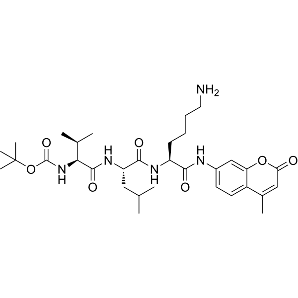 Boc-Val-Leu-Lys-AMC Structure