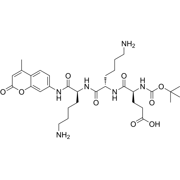 Boc-Glu-Lys-Lys-AMC Structure